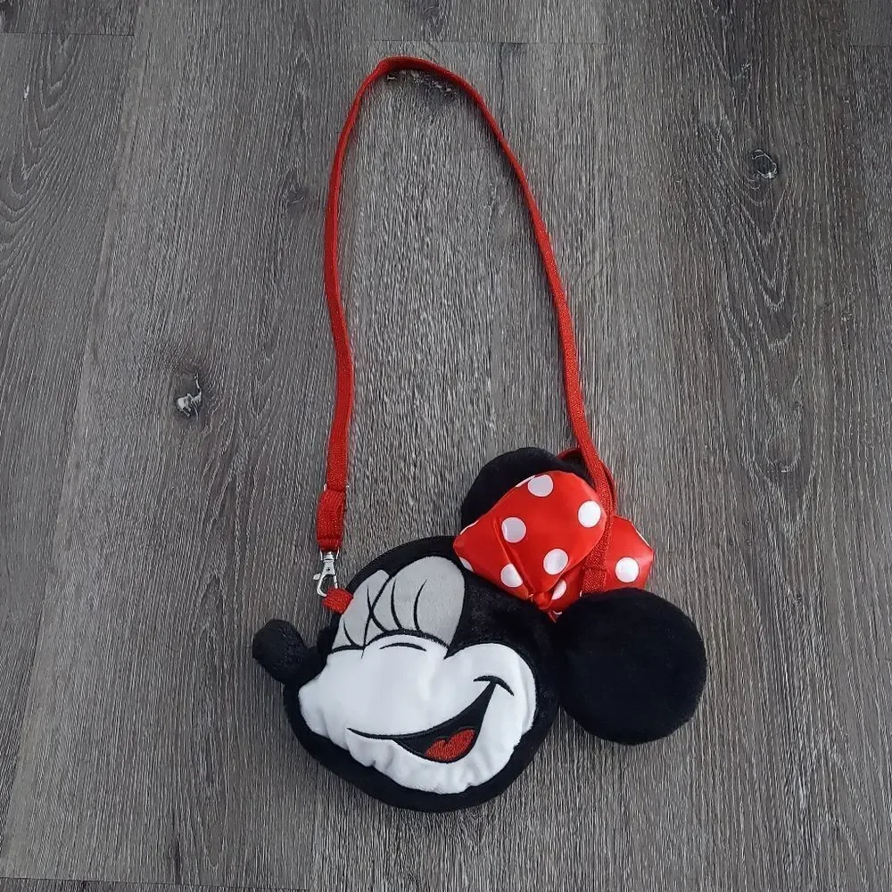 Disney Parks Minnie Mouse Convertible Crossbody Wristlet Purse